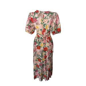 NEW WITHOUT TAGS Old Navy twist wrap linen dress SIZE Medium pink multicolored